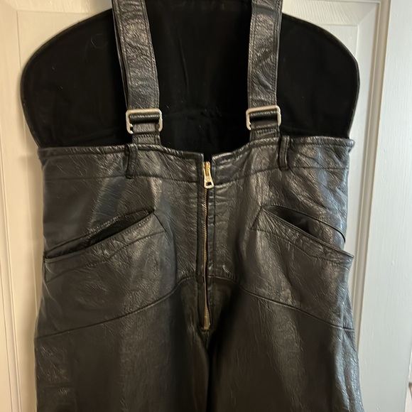 Black leather overalls - Picture 5 of 6